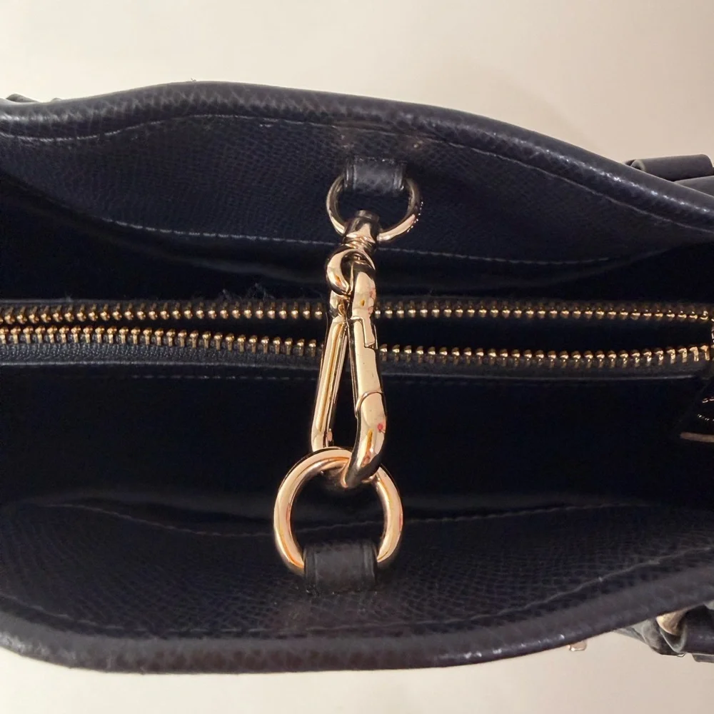 Coach Margot Carryall Satchel Purse | Navy Blue with Gold Hardware
